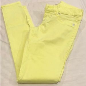 Neon yellow jeans